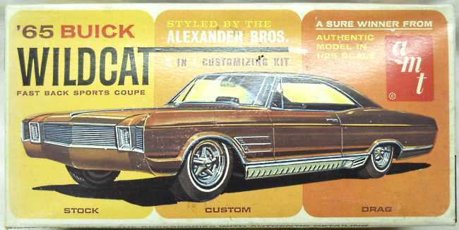 AMT 1/25 1965 Buick Wildcat 2 Door HT 3 In 1 - Stock / Custom / Racing, 6525-150 plastic model kit